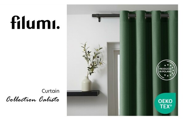 Тъмнозелено dimout перде 200x250 cm Calisto – Filumi