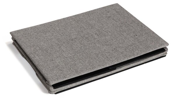 Сива текстилна кутия за съхранение с капак 27x36x19 cm Soft Storage Small – Bigso