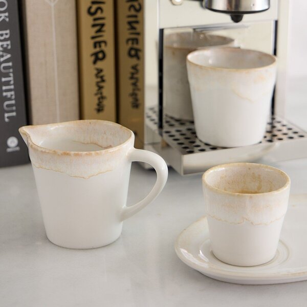 Бяла глинена кана за мляко 200 ml Grespresso – Costa Nova
