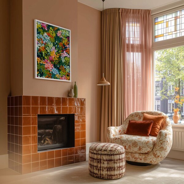 Печатна картина с включена рамка 50x70 cm Vivid Meadow – Styler