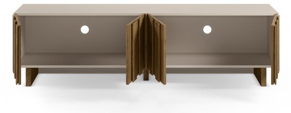 Кремава/в естествен цвят маса за телевизор от масивен бор 180x50x43 cm Marlo – Marckeric