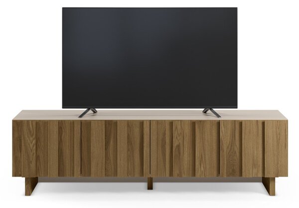 Кремава/в естествен цвят маса за телевизор от масивен бор 180x50x43 cm Marlo – Marckeric