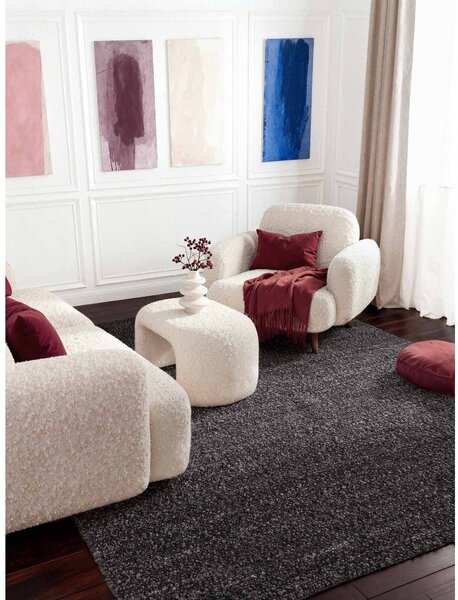 Тъмносив ръчно изработен килим от букле 120x170 cm Notting Hill Portobello – Ted Baker