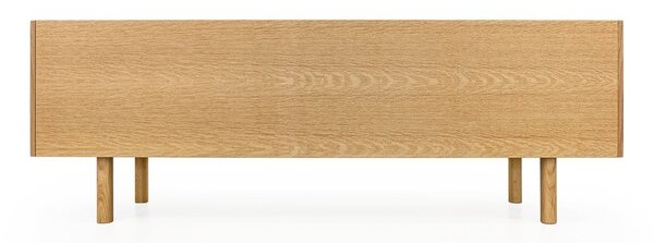 ТВ масичка от черен/естествен дъб 175x60 cm Porto - Woodman
