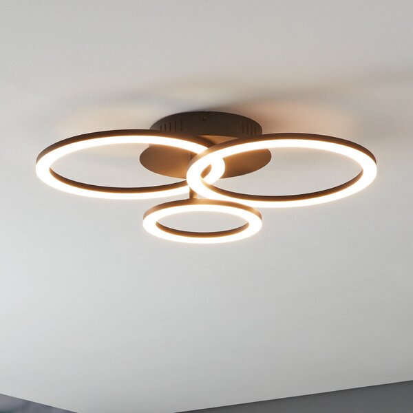 EGLO connect Parrapos-Z LED лампа за таван, 3 светлини, Затъмняване, Черен, Дневна/трапезария, Метал, Модерен