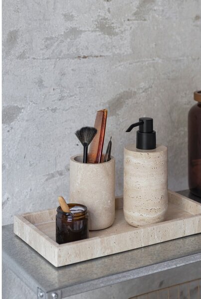 Бежов каменен диспенсер за сапун 250 ml Travertine – Mette Ditmer Denmark