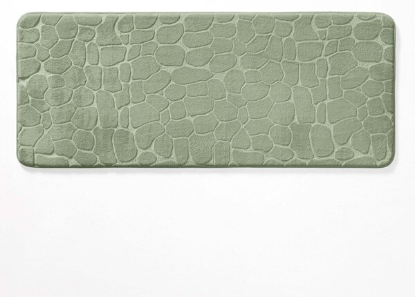 Зелен килим за баня 50x120 cm Ricochet – douceur d'intérieur