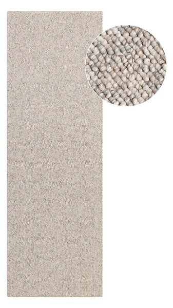 Сиво-кремава пътека подходяща за пране 80x240 cm Rocco Dark Cream – Elle Decoration