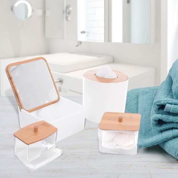 Бяло офис пластмасово кошче за боклук 1,6 l Whitney – Orion