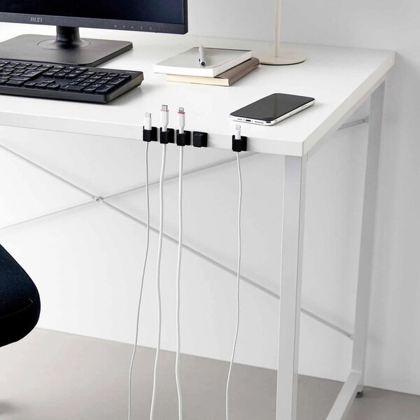 Черни метални органайзери в комплект 5 бр. за кабели Smart – YAMAZAKI
