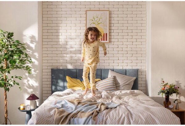 Синьо боксспринг легло 160x200 cm Olia Bold Line – Bonami Selection