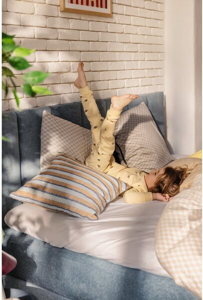 Синьо боксспринг легло 160x200 cm Olia Bold Line – Bonami Selection