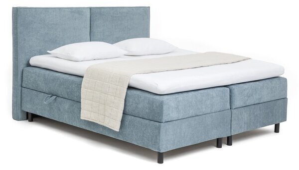 Синьо боксспринг легло с място за съхранение 180x200 cm Elva Bold – Bonami Selection