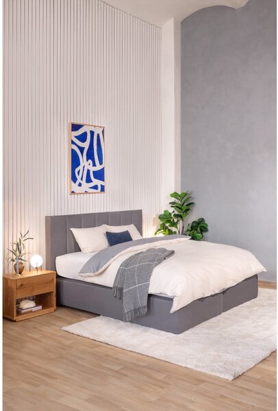 Сиво боксспринг легло 180x200 cm Olia Bold Line – Bonami Selection