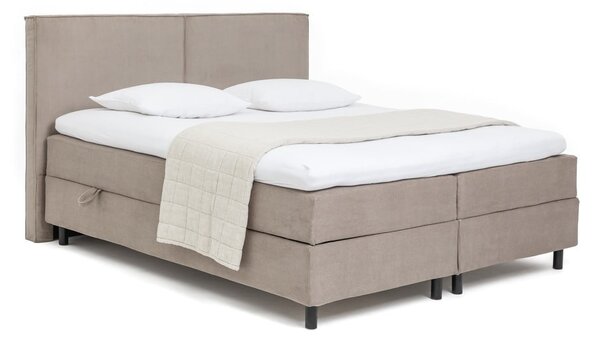 Боксспринг легло в кафяво-сив цвят с място за съхранение 160x200 cm Elva Bold – Bonami Selection