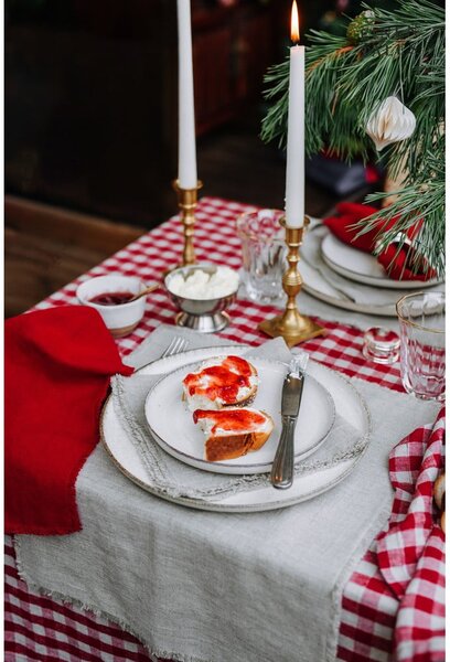 Ленена кърпа за съдове 45x65 cm Red Gingham – Linen Tales