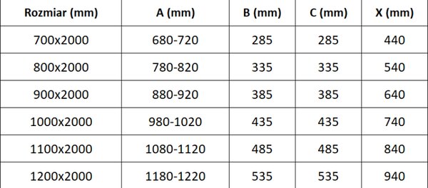 Mexen Exo двойни отварящи се душ кабини 80 см, прозрачни, черни - 8182-080-000-70-00