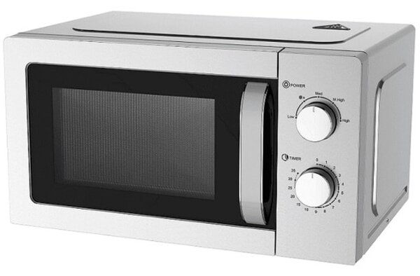 Микровълнова фурна Finlux FMO-2079 SS, механично управление, 800W, 20л. обем, 5 степени на мощност, сребриста