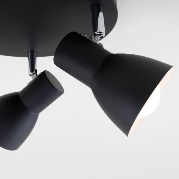 Briloner 2860-035 - точково осветително тяло CUP 3xE14/25W/230V черно
