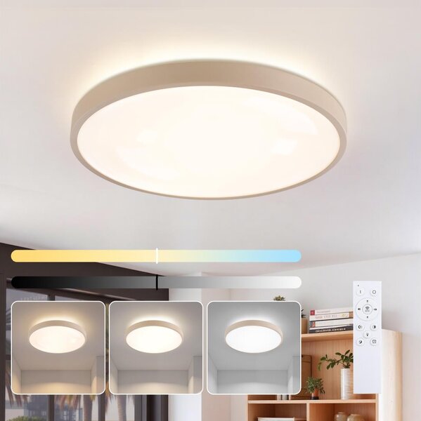 Brilagi - димируемо LED осветително тяло GLASS POOL DOUBLE LED/60W/230V 50 cm бежово + дистанционно управление