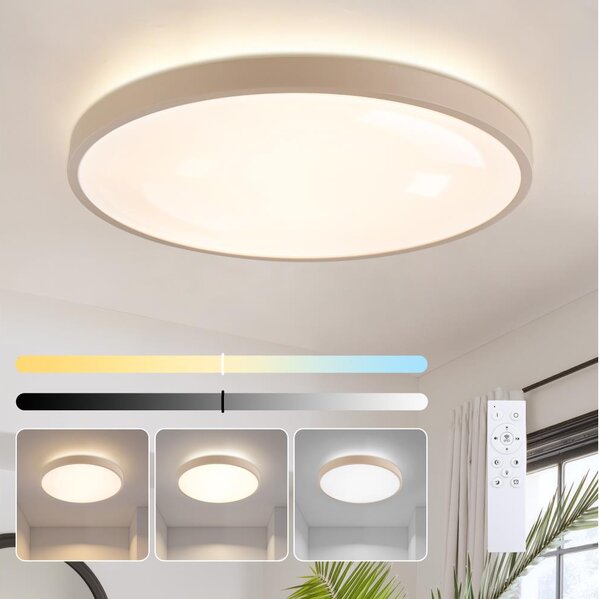 Brilagi - димируемо LED осветително тяло GLASS POOL DOUBLE LED/80W/230V 60 cm бежово + с дистанционно управление