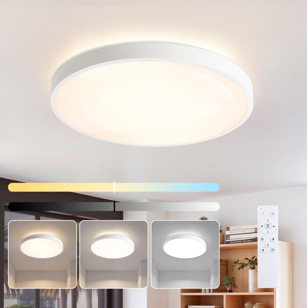 Brilagi - димируемо LED осветително тяло GLASS POOL DOUBLE LED/60W/230V 50 см, бяло + дистанционно управление
