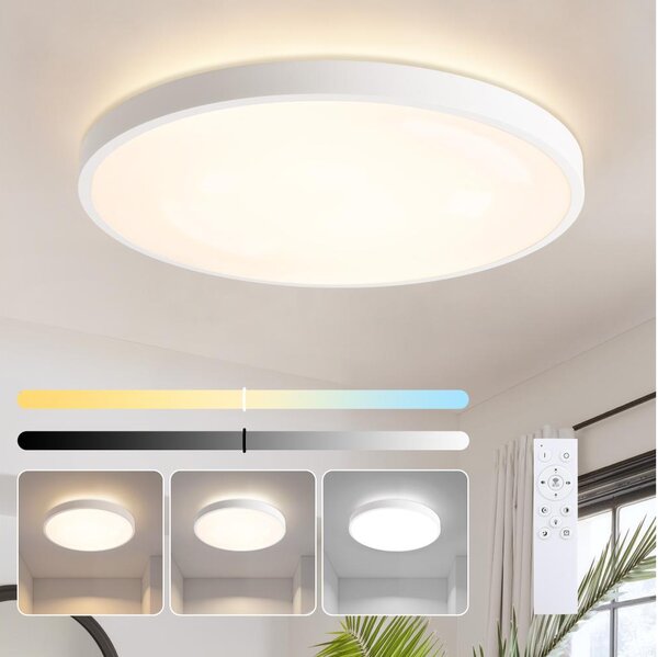 Brilagi - Димируемо LED осветително тяло GLASS POOL DOUBLE LED/80W/230V 60 см бяло + дистанционно управление
