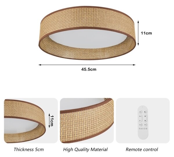 Immax NEO 07288L - LED+CCT димируемо таванно осветително тяло LONA 36W/230V Ø 45,5 cm с дистанционно управление