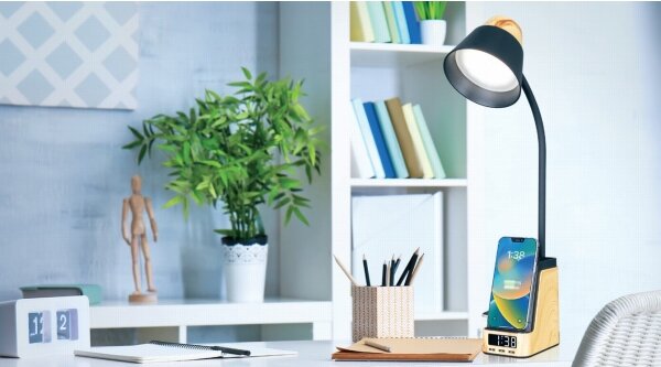 Immax 09000L - LED+CCT димируема настолна лампа с безжично зареждане QI IDEAL LED/8W/230V бежова