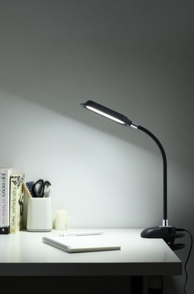 Immax 08998L - LED+CCT димируема настолна лампа с щипка CLIP 7,5W/230V черна