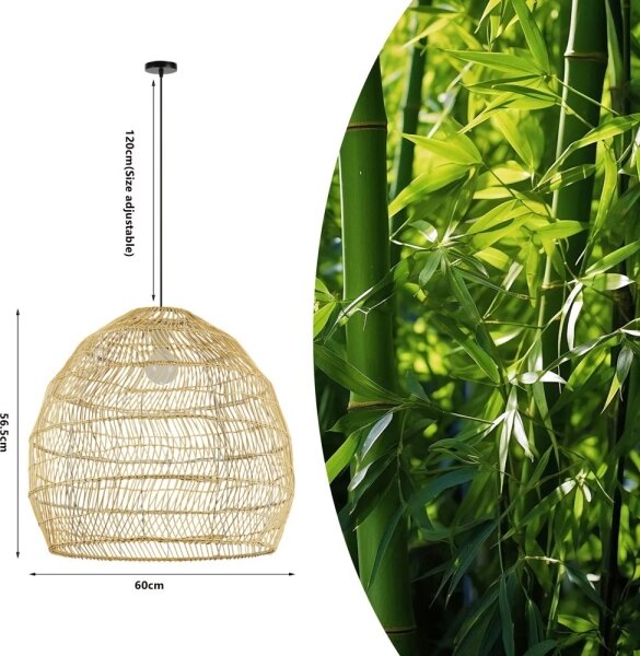 Immax 08261L - Полилей на кабел BOHO DELICADO 1xE27/40W/230V Ø 60 см