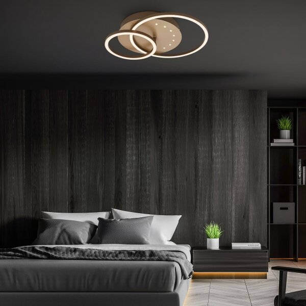 Brilo - LED димируемо таванно осветително тяло LED/26W/230V 3000K кафяво