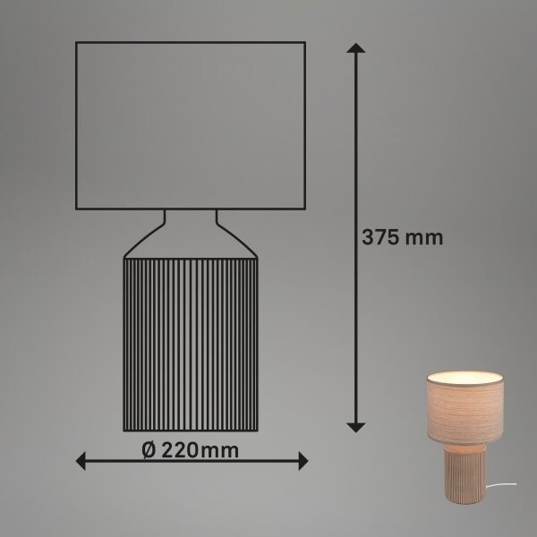 Brilo - Настолна лампа INO 1xE14/10W/230V кафява