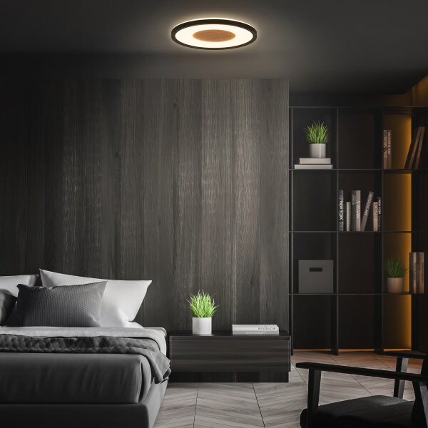 Brilo - LED таванно осветително тяло SUFIT WOOD LED/18W/230V 3000K Ø 29 см