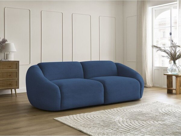 Тъмносин диван от рипсено кадифе 250 cm Tina – Bobochic Paris