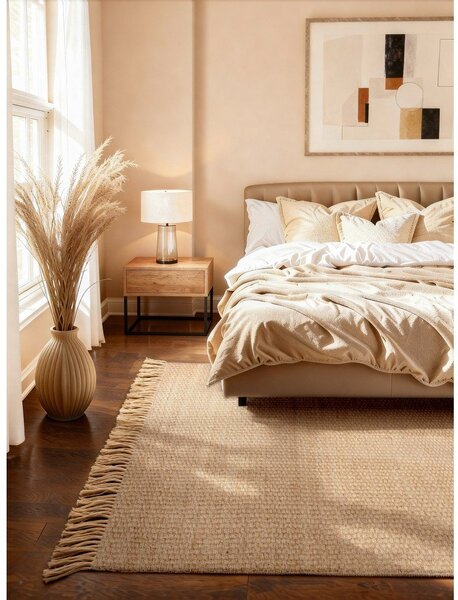 Двустранен/ръчно изработен ютен килим в естествен цвят 120x170 cm Fjord – Hanse Home