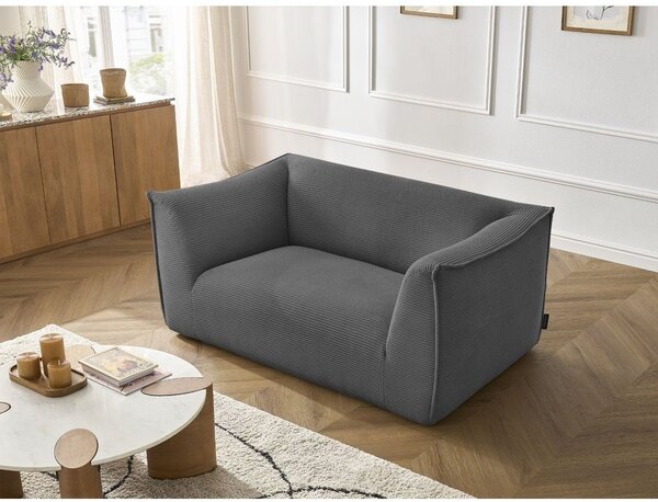 Тъмносив диван от рипсено кадифе 170 cm Giorgia – Bobochic Paris