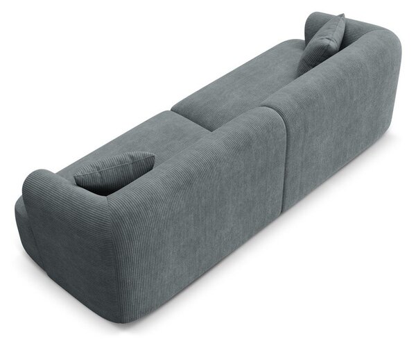 Тъмносив диван от рипсено кадифе 255 cm Campi – Cosmopolitan Design