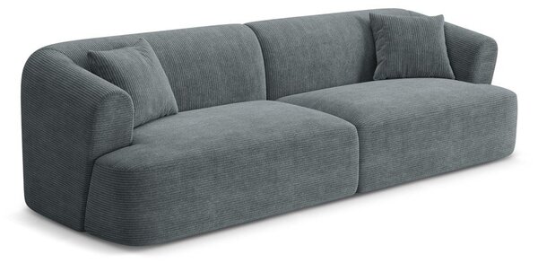 Тъмносив диван от рипсено кадифе 255 cm Campi – Cosmopolitan Design
