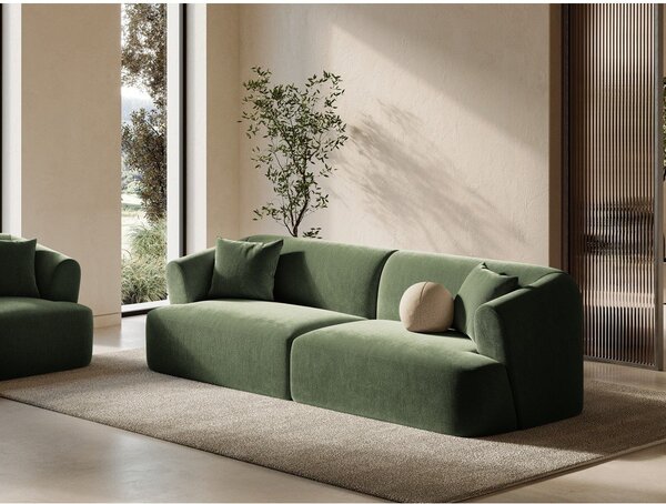 Зелен кадифен диван 255 cm Campi – Cosmopolitan Design