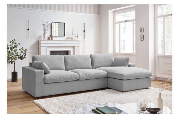 Светлосив ъглов диван Belair – Bobochic Paris