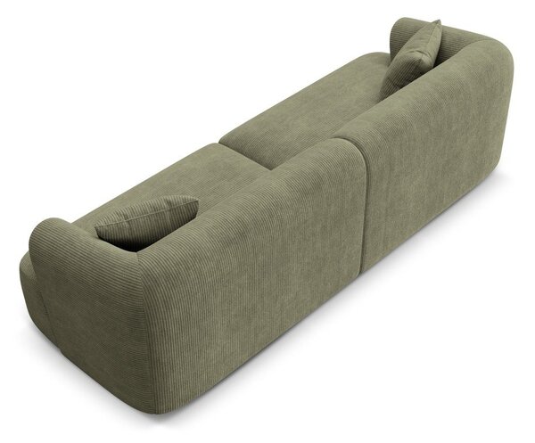 Зелен диван от рипсено кадифе 255 cm Campi – Cosmopolitan Design