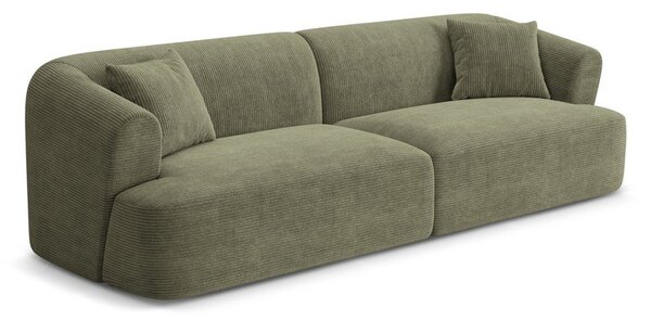 Зелен диван от рипсено кадифе 255 cm Campi – Cosmopolitan Design