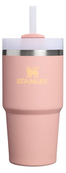 Прасковен термос със сламка от неръждаема стомана 600 ml Quencher H2.O FlowState™ Tumble Peach Rose – Stanley