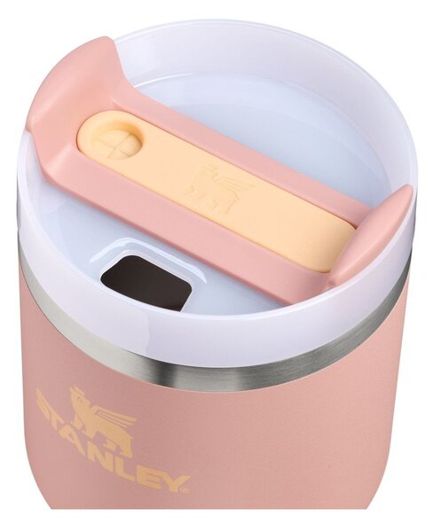 Прасковен термос със сламка от неръждаема стомана 600 ml Quencher H2.O FlowState™ Tumble Peach Rose – Stanley