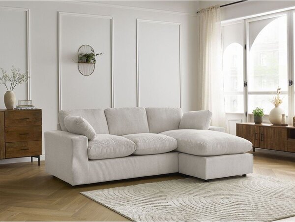 Бежов ъглов диван от рипсено кадифе Belair – Bobochic Paris