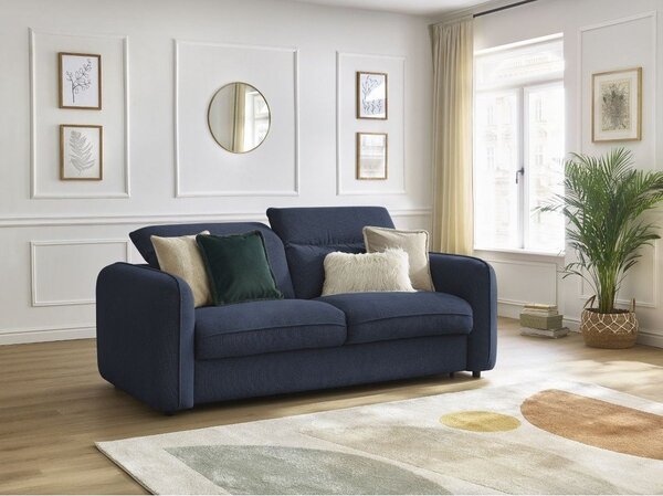 Тъмносин диван 216 cm Achille – Bobochic Paris