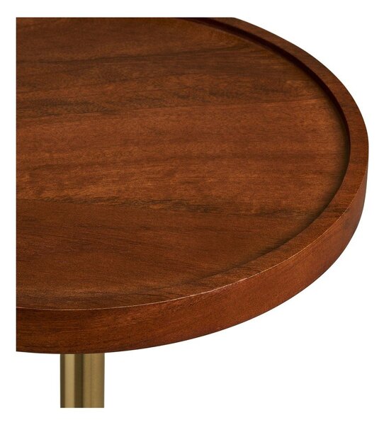 Кръгла странична масичка с дъска от мангово дърво ø 30 cm Sirone – House Nordic