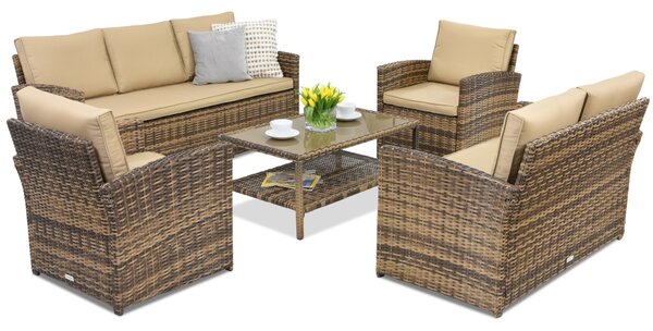 Градински мебели Monaco Coffee 7 Garden Point кафяво