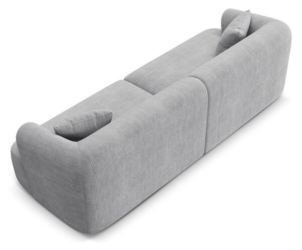 Светлосив диван от рипсено кадифе 255 cm Campi – Cosmopolitan Design